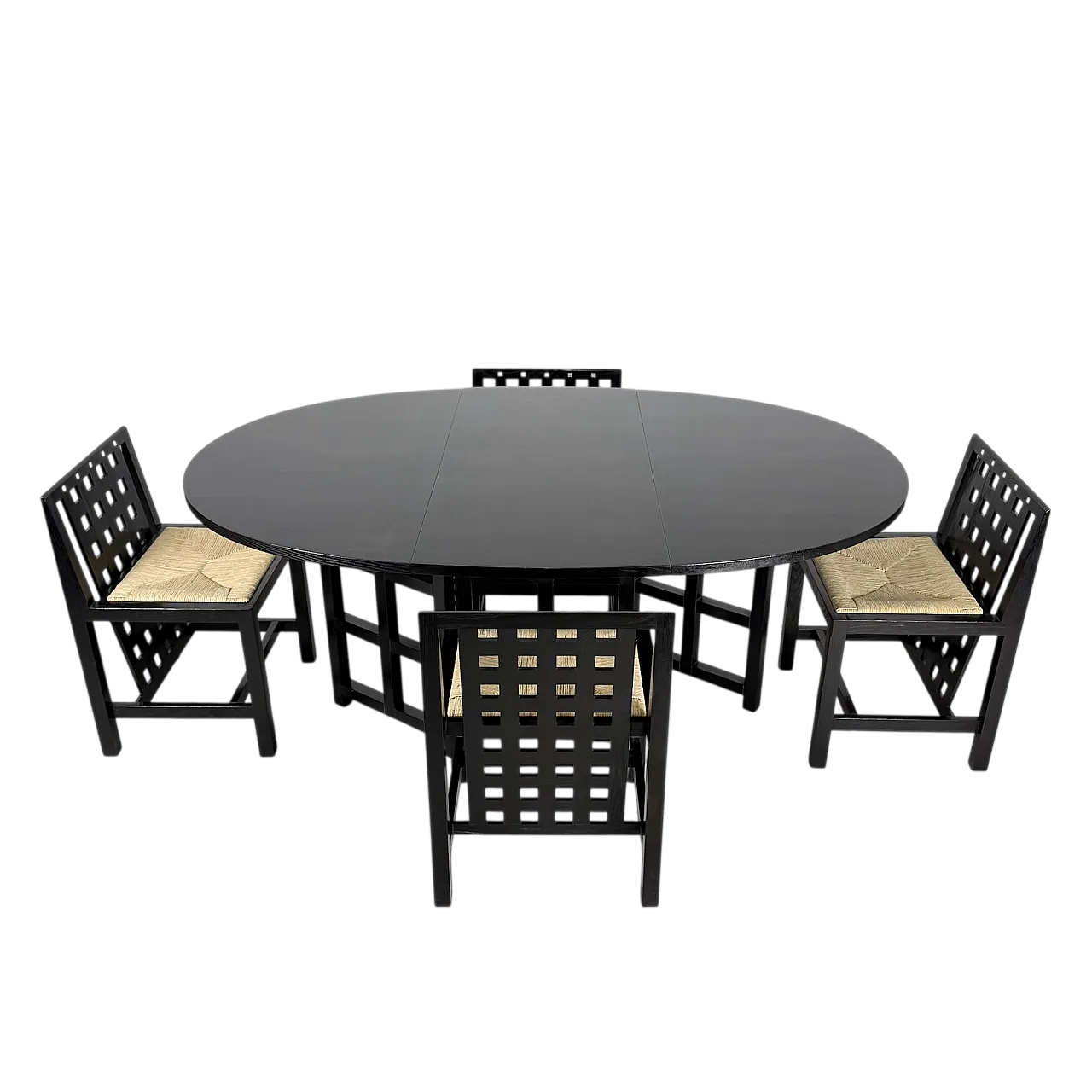 DS1 Table and Mackintosh DS2 chairs for Cassina, 70s 13