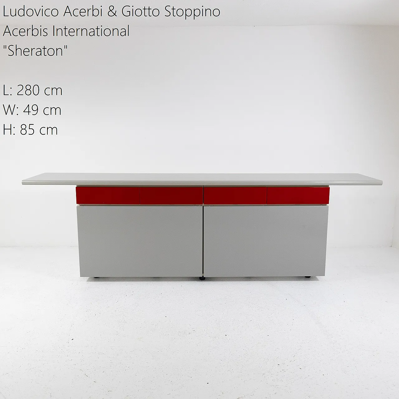Credenza Sheraton di L. Acerbis & G. Stoppino per Acerbis, anni '80 1