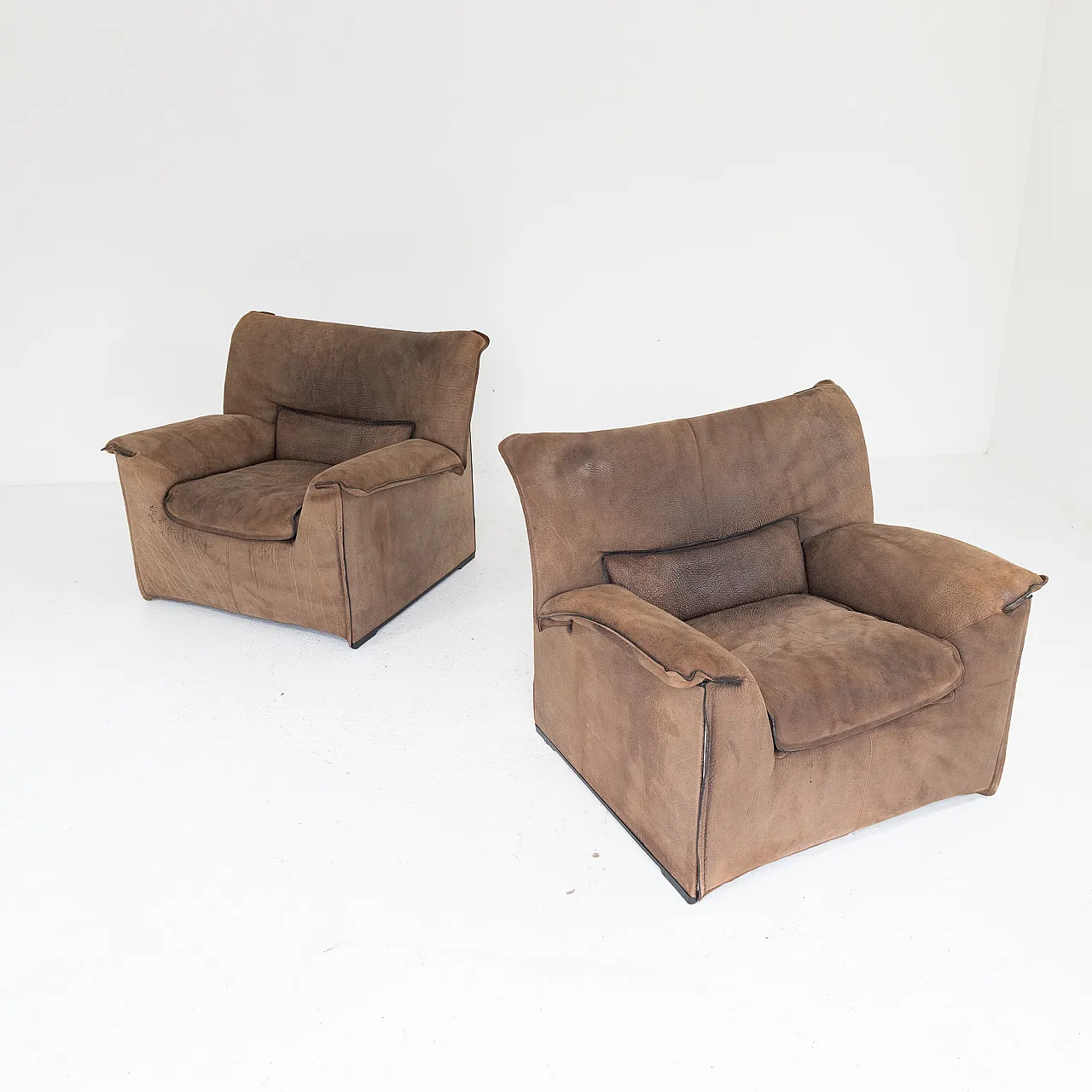 Coppia di poltrone Lauriana di A. e T. Scarpa per B&B Italia, anni '70 2