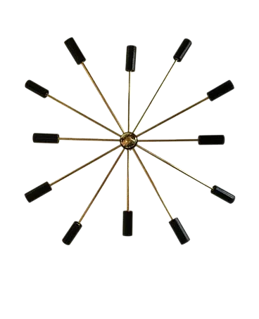 Sputnik chandelier in brass 10 lights, 1960s