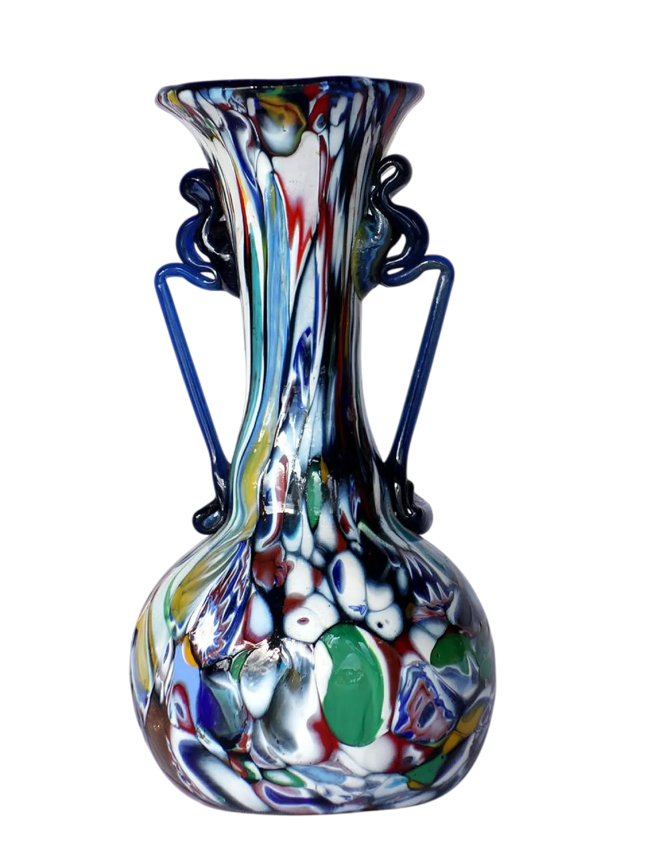 Blu Murrine Murano glass vase, 1950s 7