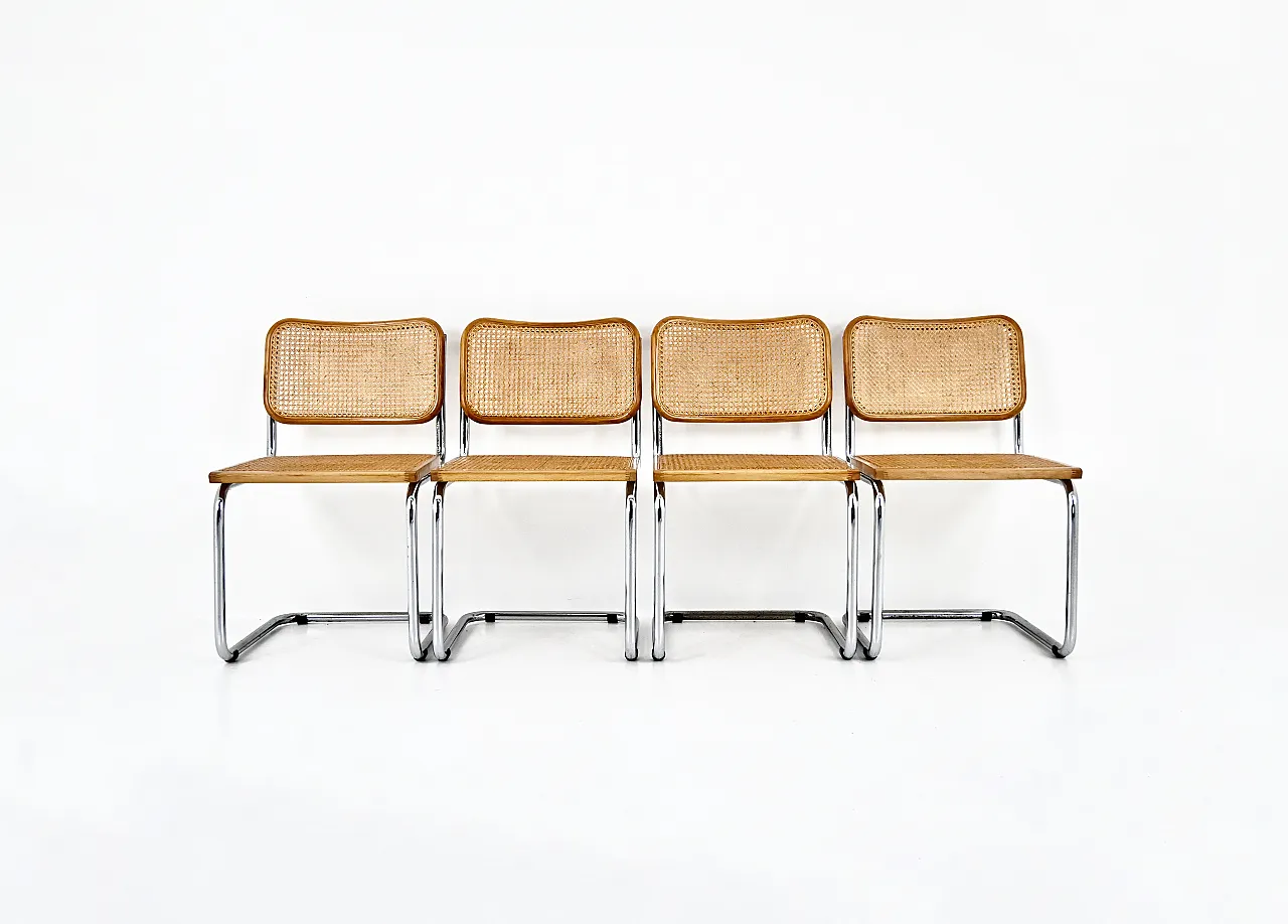 4 Dining Chairs Style B32 by Marcel Breuer, 90s 2