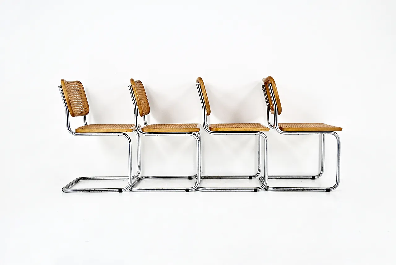 4 Dining Chairs Style B32 by Marcel Breuer, 90s 3