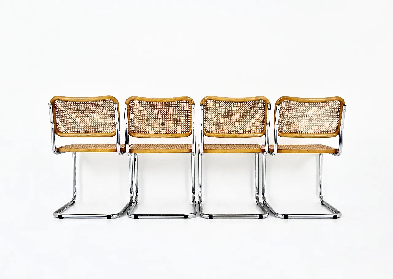 4 Dining Chairs Style B32 by Marcel Breuer, 90s 4