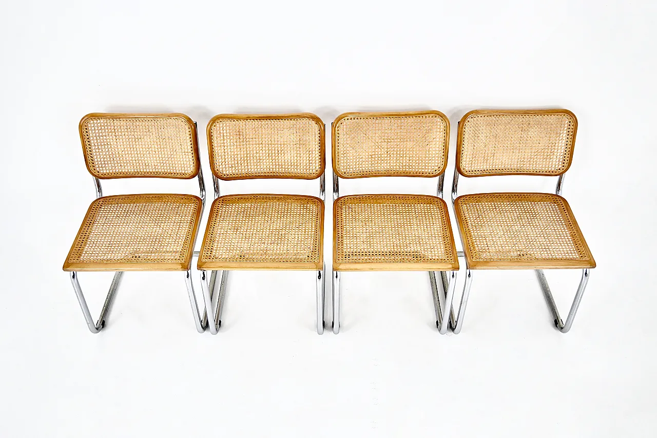 4 Dining Chairs Style B32 by Marcel Breuer, 90s 6