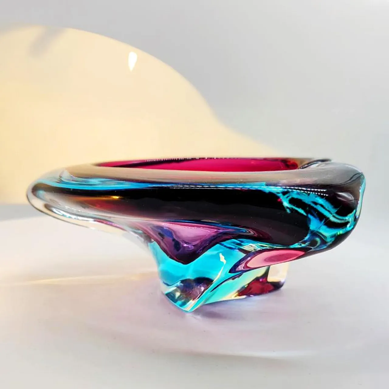 Posacenere in vetro di Murano viola, anni '60 7