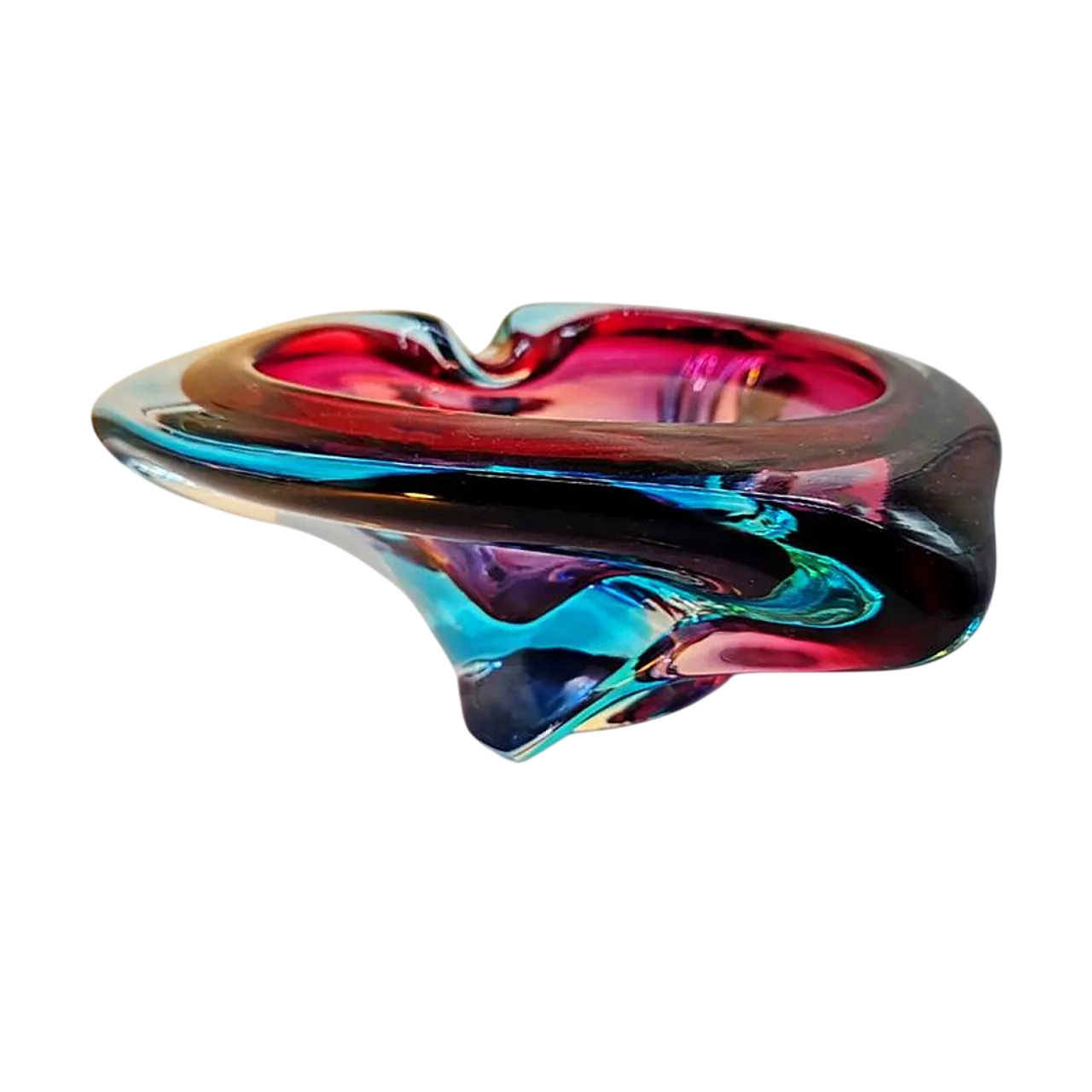 Posacenere in vetro di Murano viola, anni '60 9