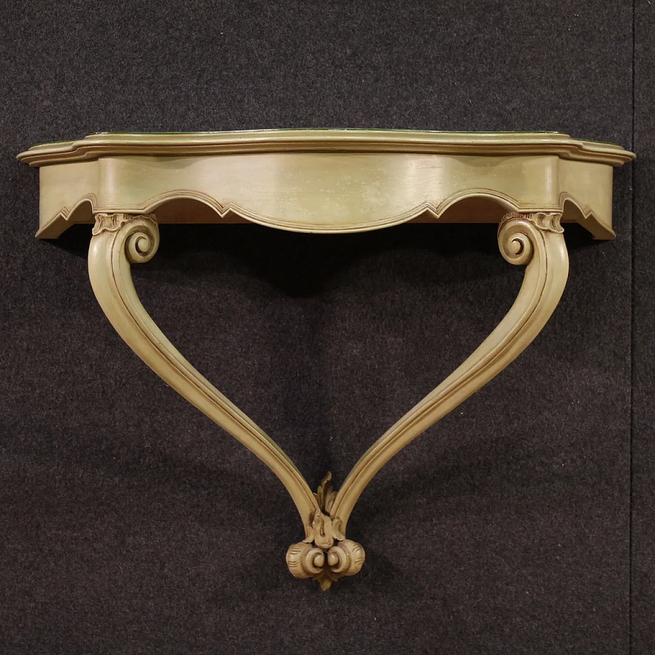 Console pensile laccata e dipinta, '900 3