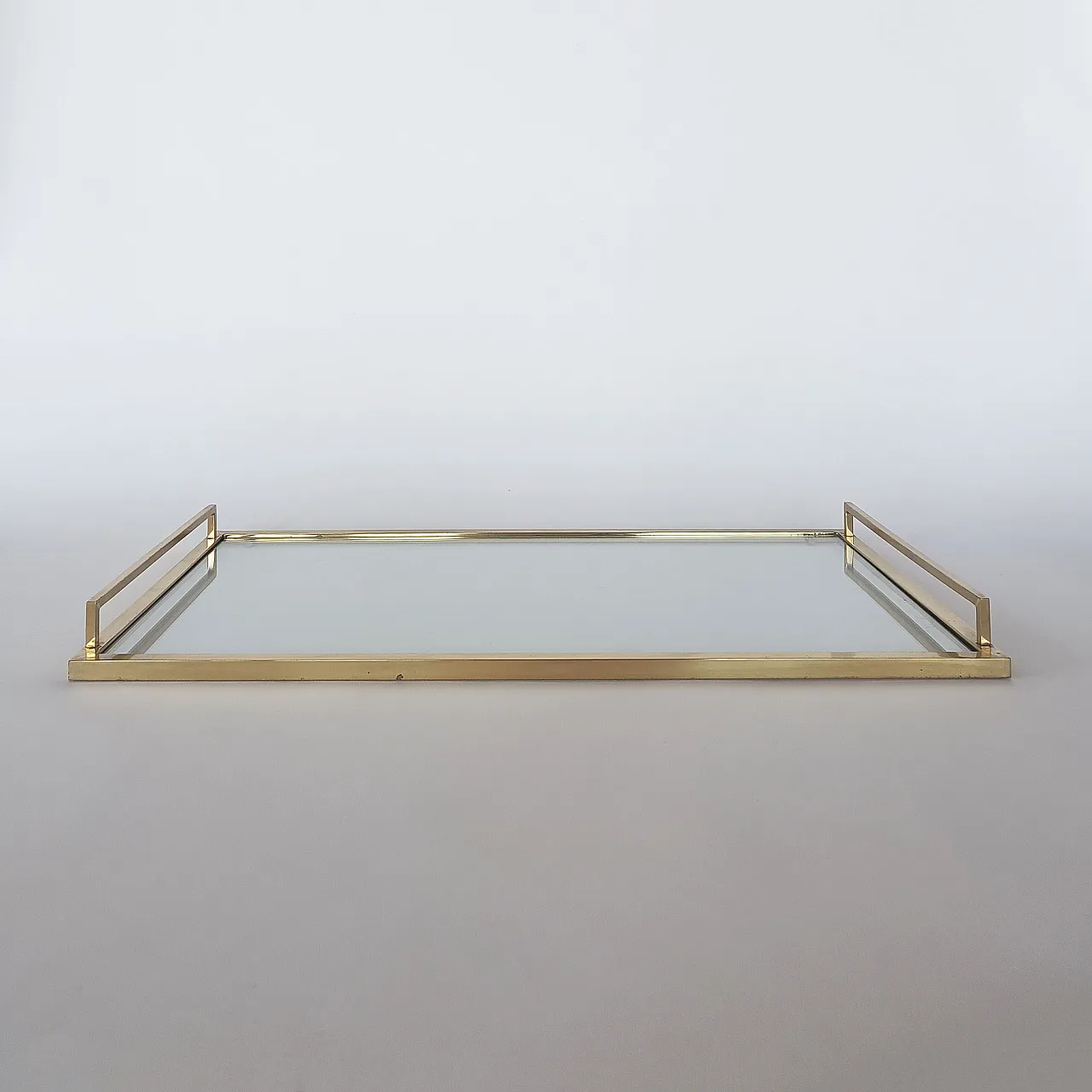 Brass tray in the style of Willy Rizzo, 1970s 2
