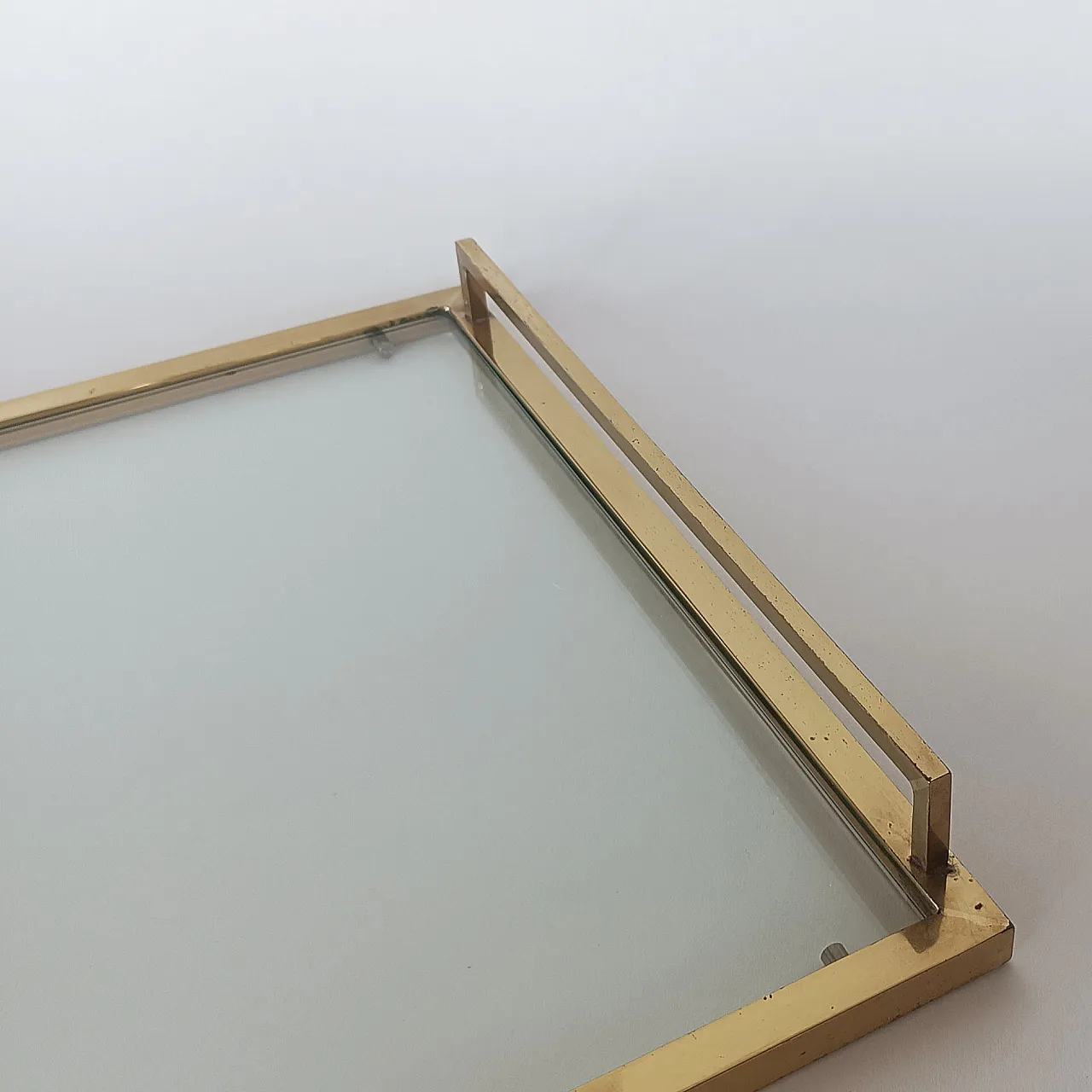 Brass tray in the style of Willy Rizzo, 1970s 3