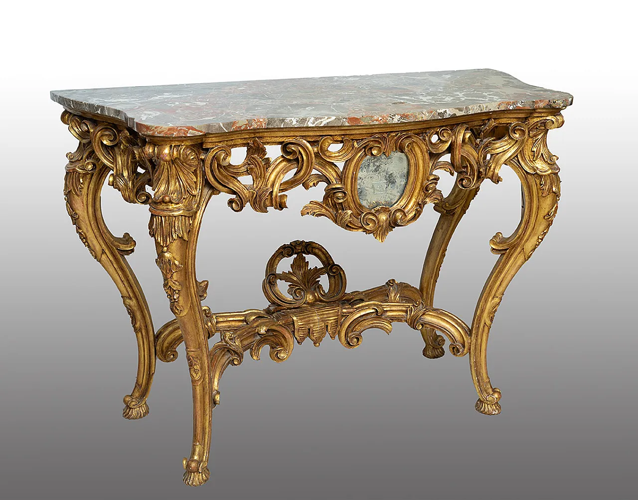 Console Napoleon III in golden and carved wood, 19th century 1
