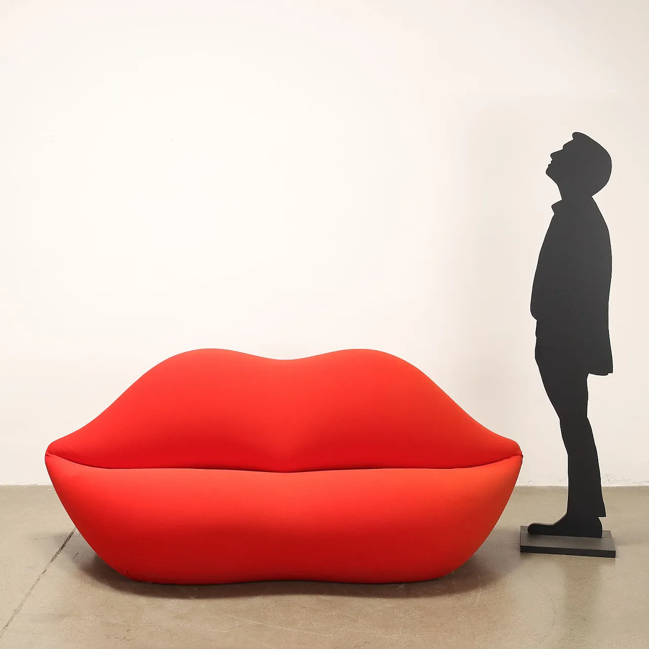 Bocca sofa in red fabric by Studio 65 for Gufram, 1970s 3