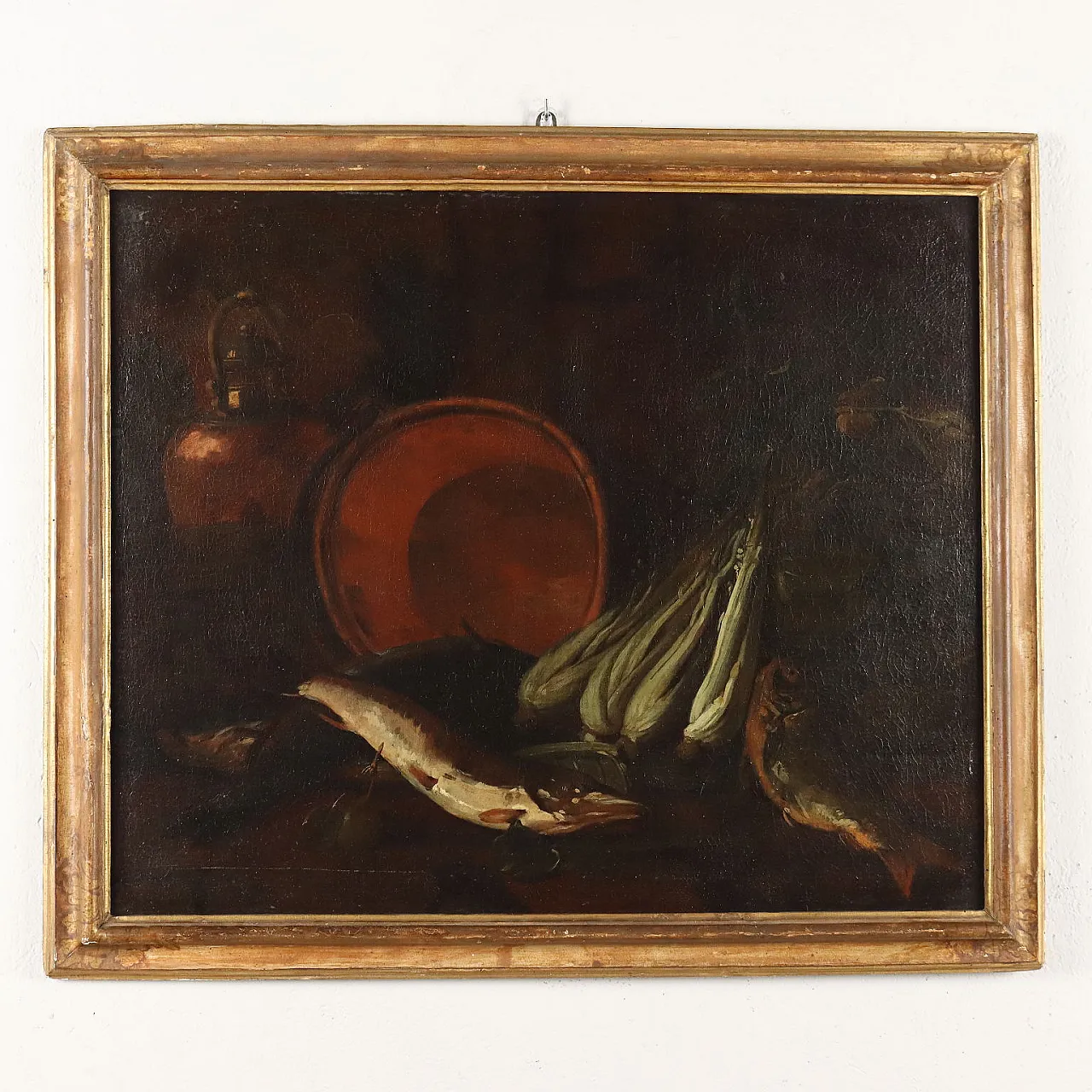 Natura morta con pesci e verdure, Cerchia di Felice Boselli,  olio su tela, '700 3