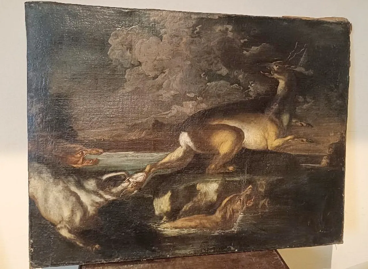 Hunting Scene, oil on canvas, 17th century 2