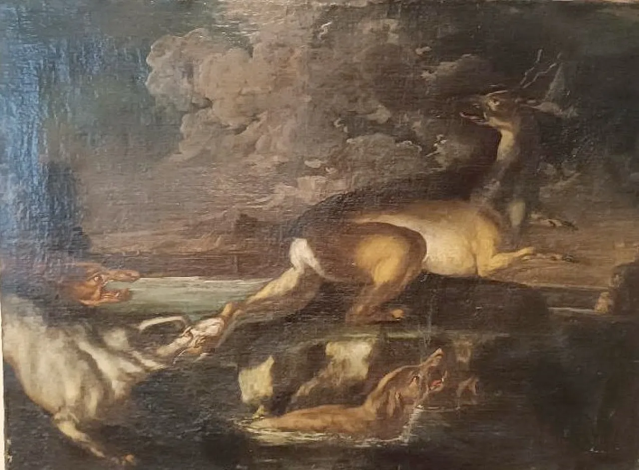 Hunting Scene, oil on canvas, 17th century 10