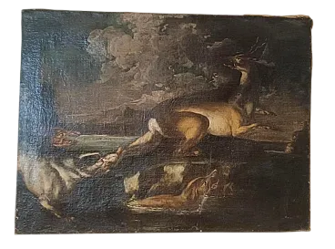 Hunting Scene, oil on canvas, 17th century