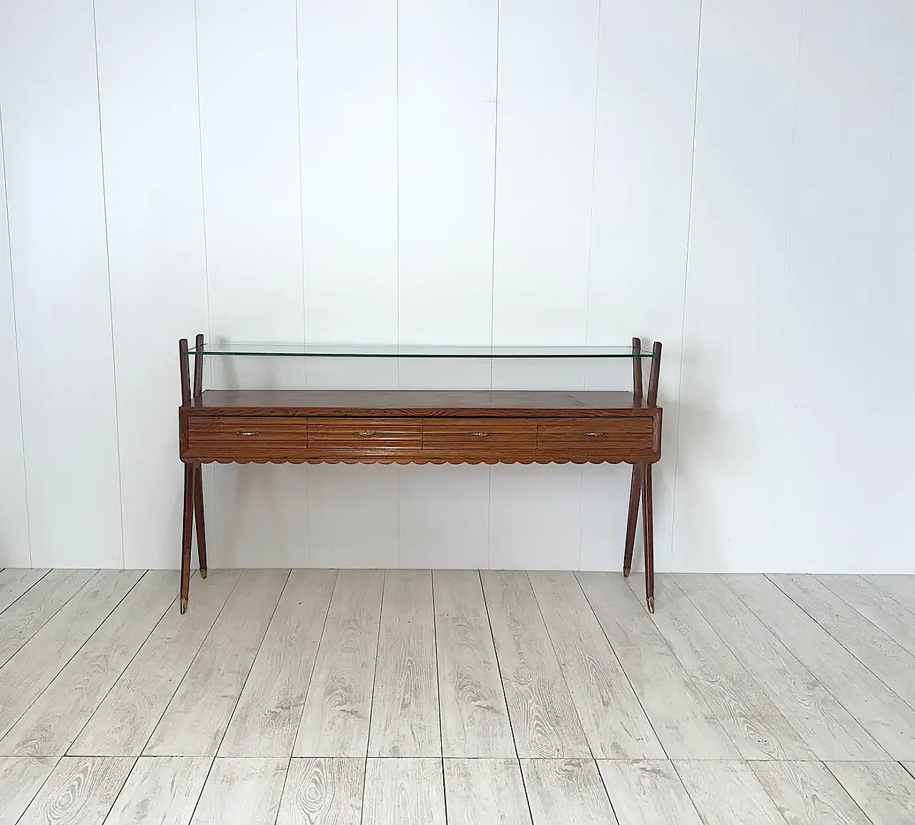 Wooden console, 1950s 2