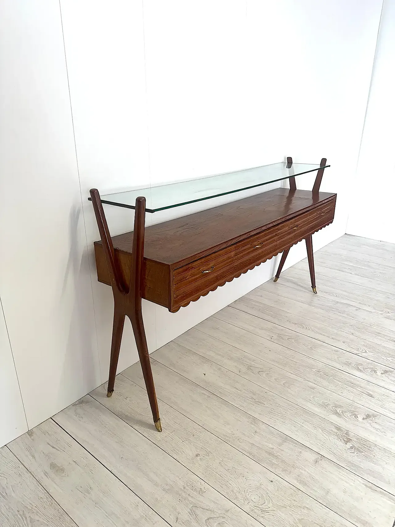 Wooden console, 1950s 4
