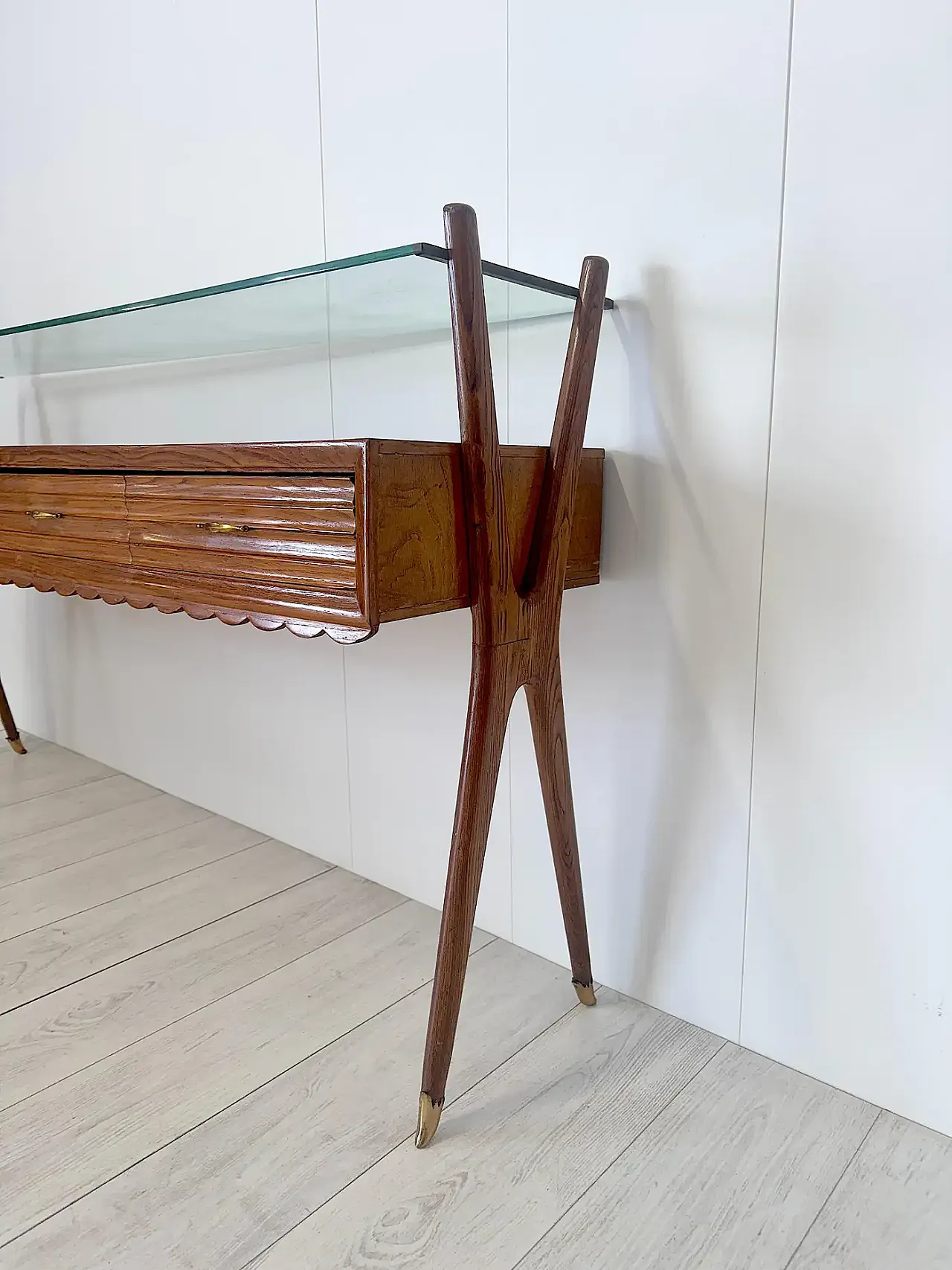Wooden console, 1950s 6
