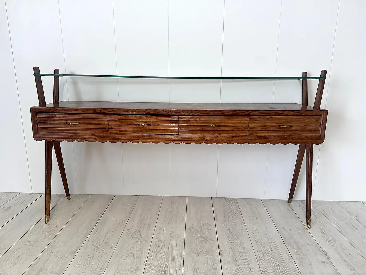 Wooden console, 1950s 7