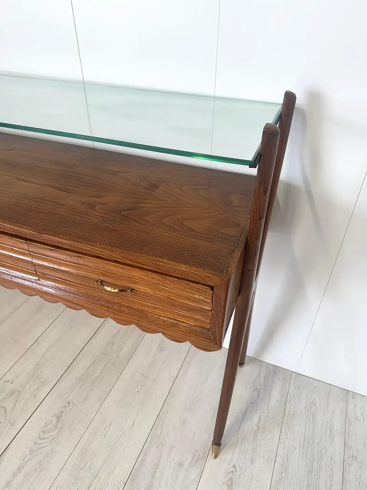 Wooden console, 1950s 10