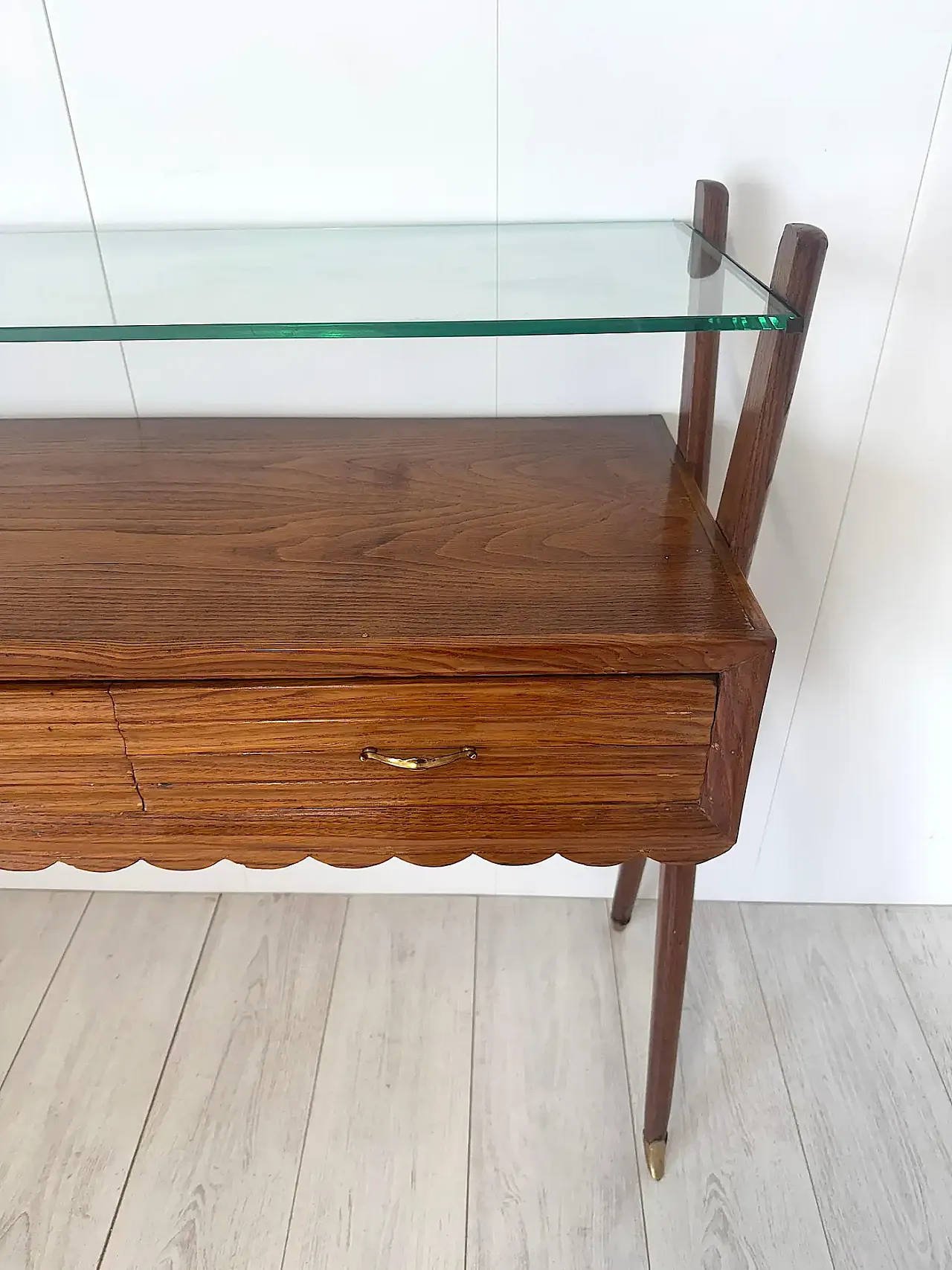 Wooden console, 1950s 12