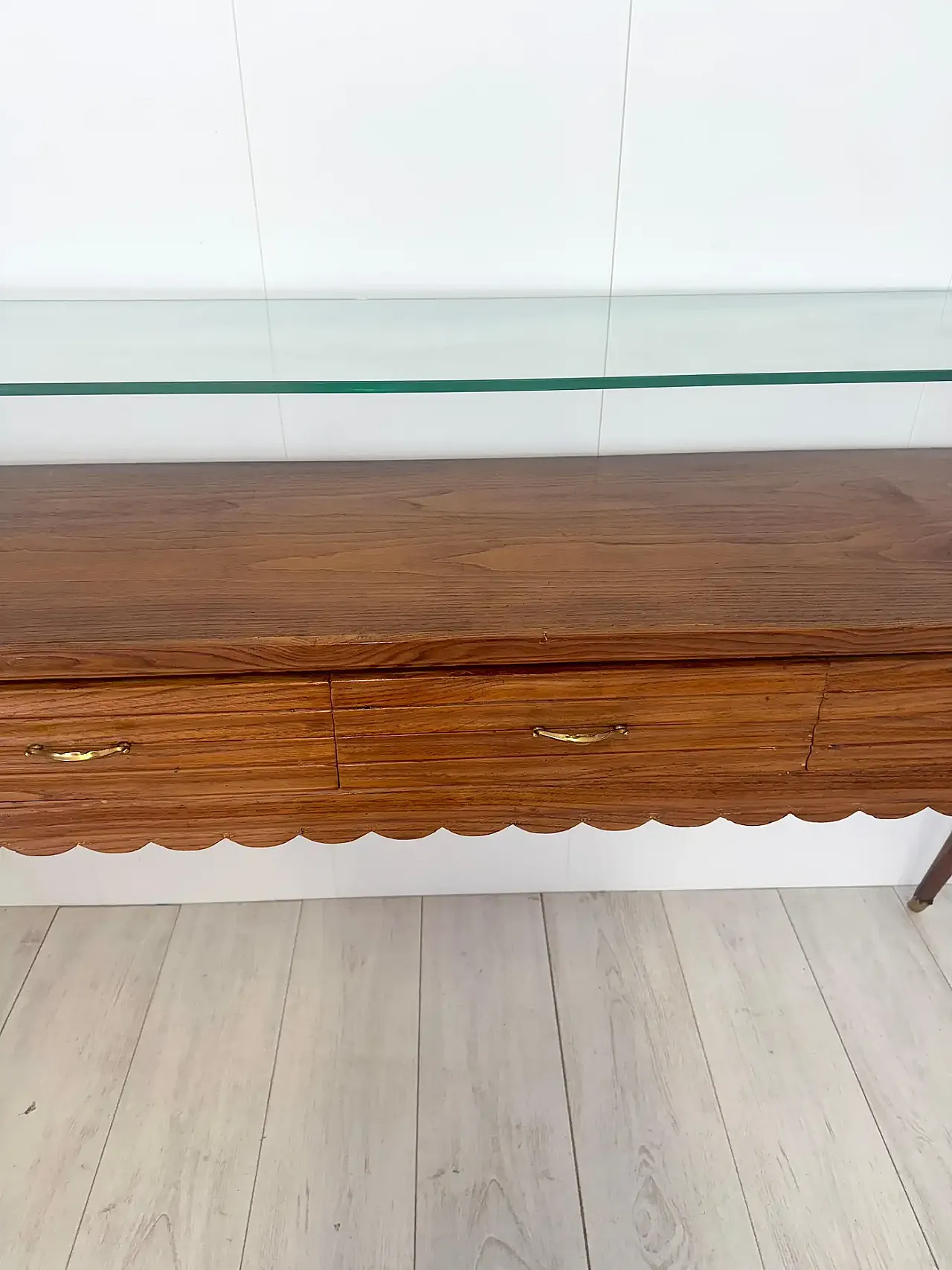 Wooden console, 1950s 13