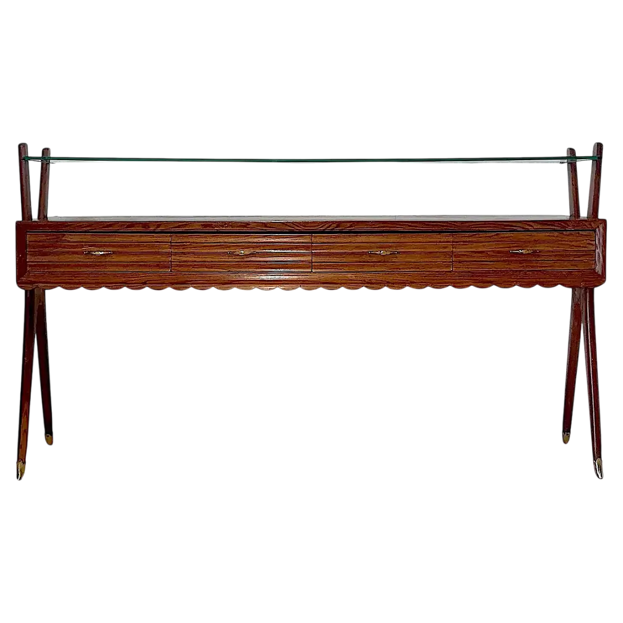 Wooden console, 1950s 14