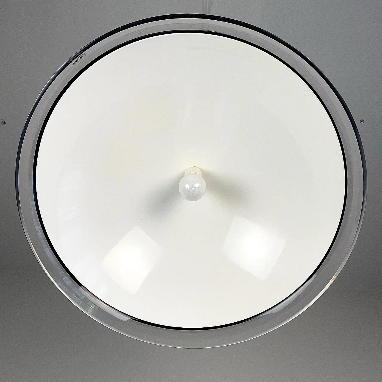 Guzzini Chandelier Black Space Age, 1980s 9