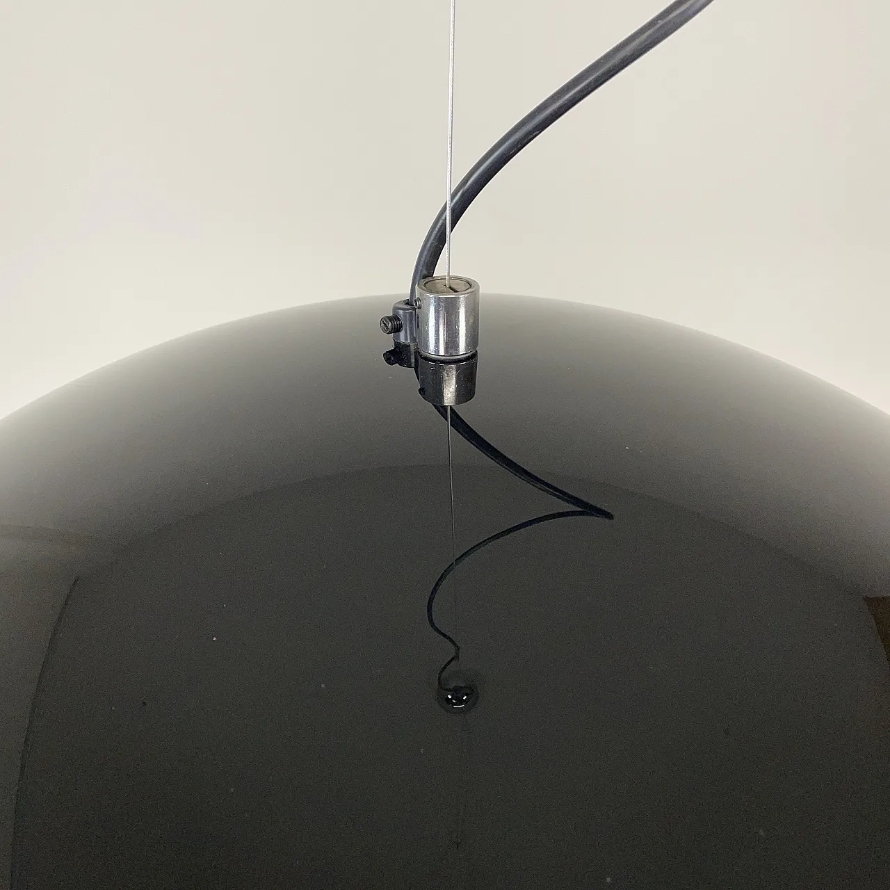 Guzzini Chandelier Black Space Age, 1980s 10