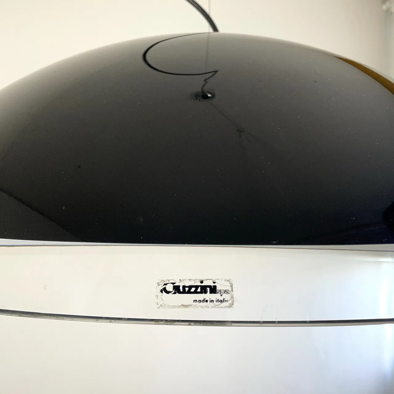 Guzzini Chandelier Black Space Age, 1980s 13