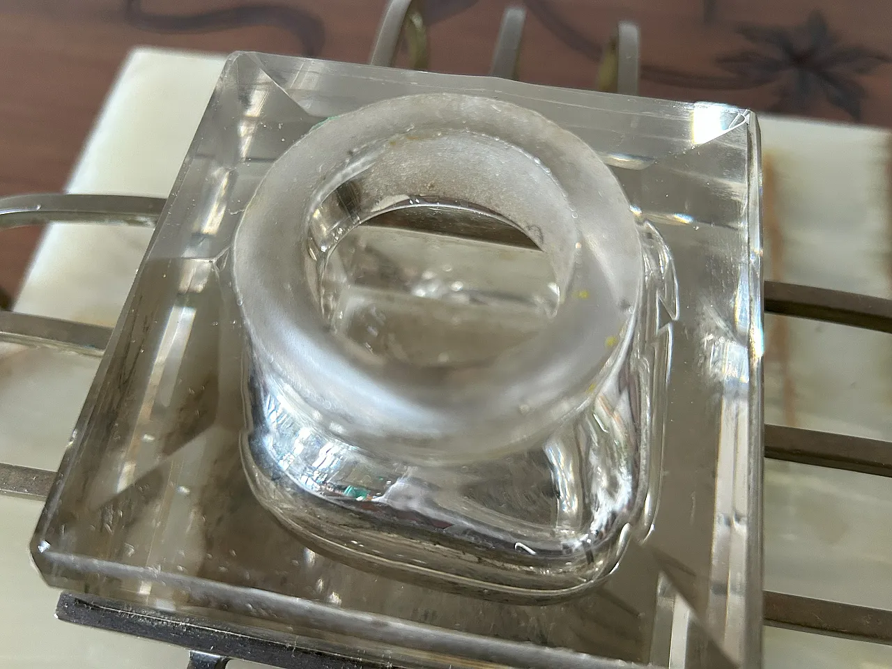 Calamaio di grandi dimensioni in onice, Art déco, anni '40 16