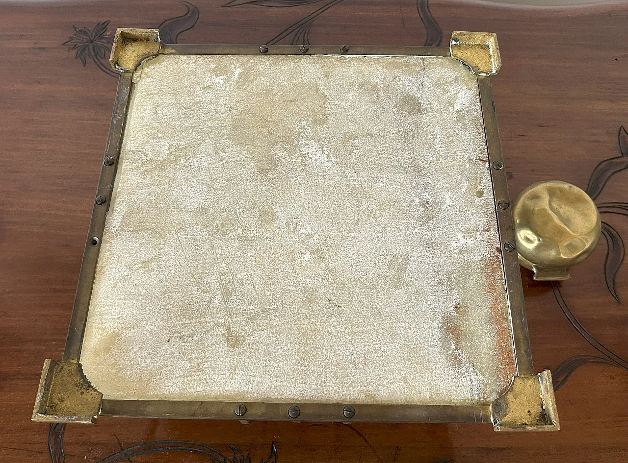 Calamaio di grandi dimensioni in onice, Art déco, anni '40 18