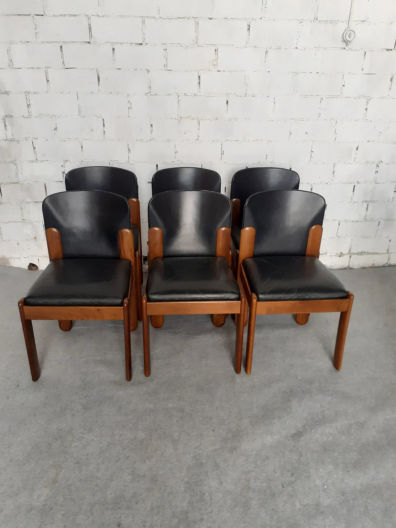 6 sedie di Silvio Coppola per Bernini, anni '60 1