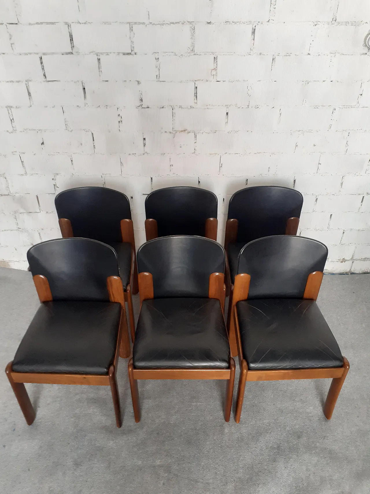 6 sedie di Silvio Coppola per Bernini, anni '60 2