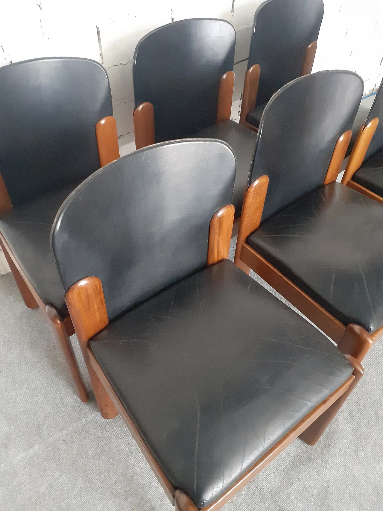 6 sedie di Silvio Coppola per Bernini, anni '60 6