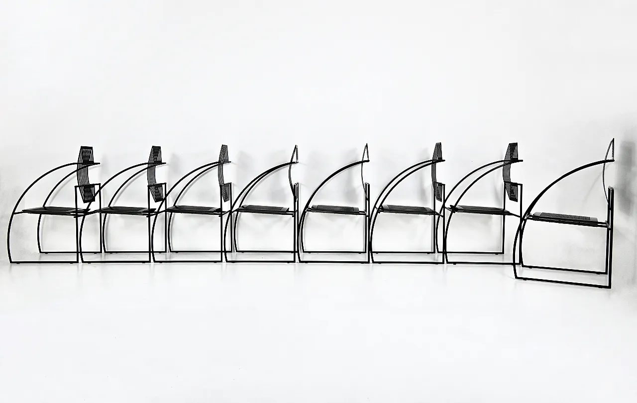 8 Sedie da pranzo "Quinta" di Mario Botta per Alias, anni '80 5