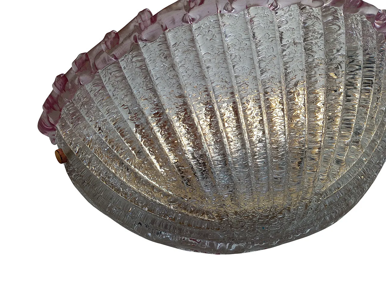 Applique vintage in vetro rosa di Murano, anni ‘80 5