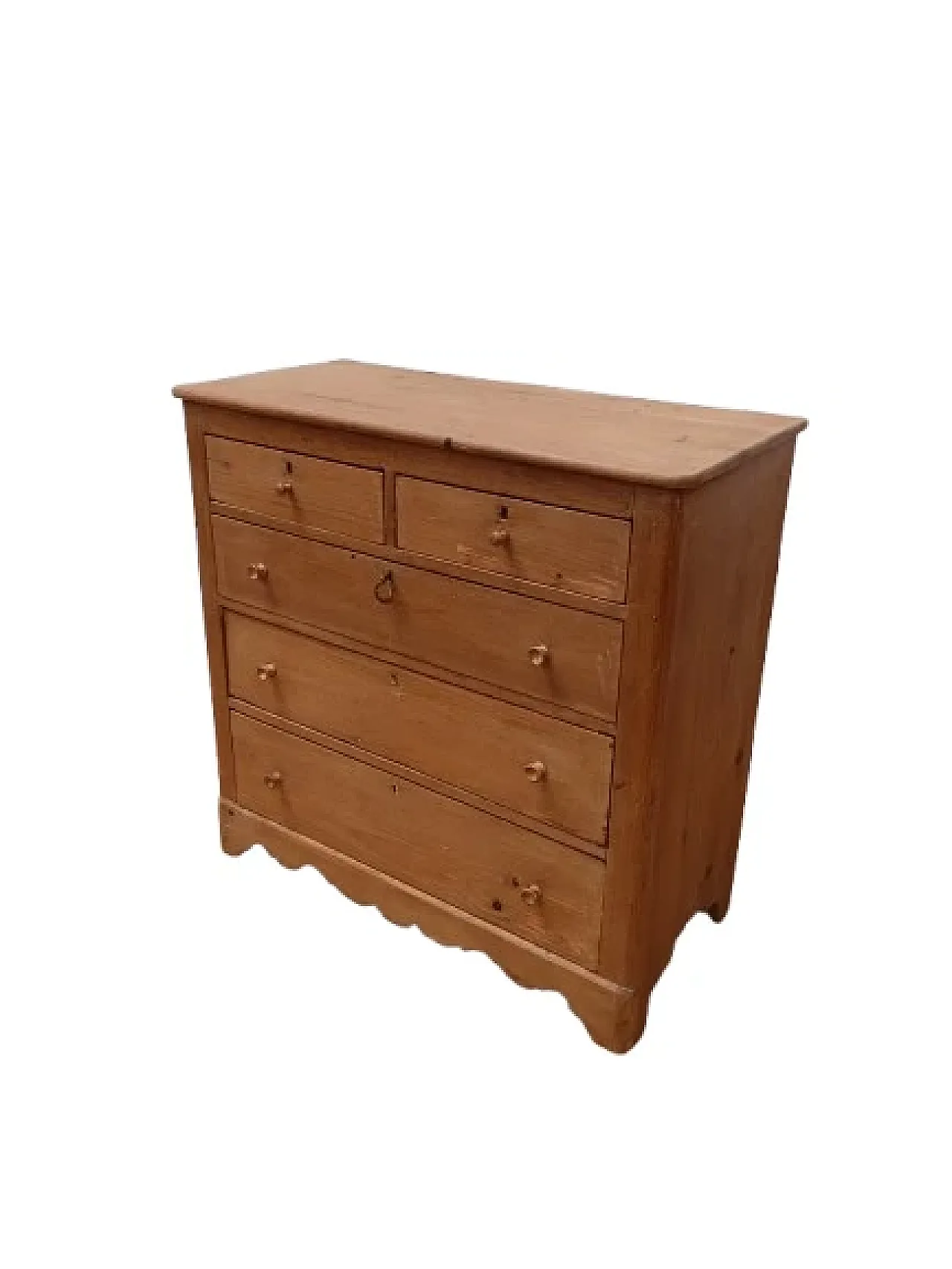 Solid fir chest of drawers, late 19th century 1