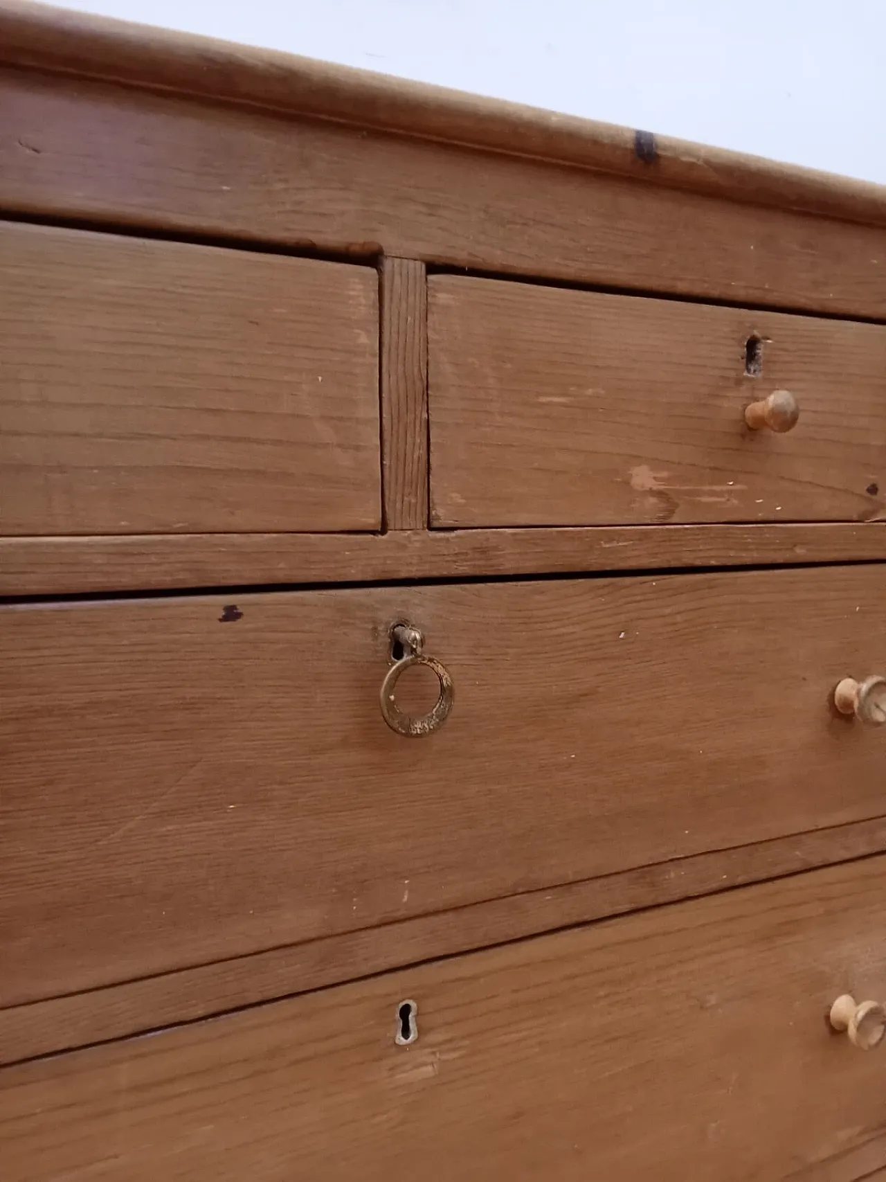 Solid fir chest of drawers, late 19th century 8