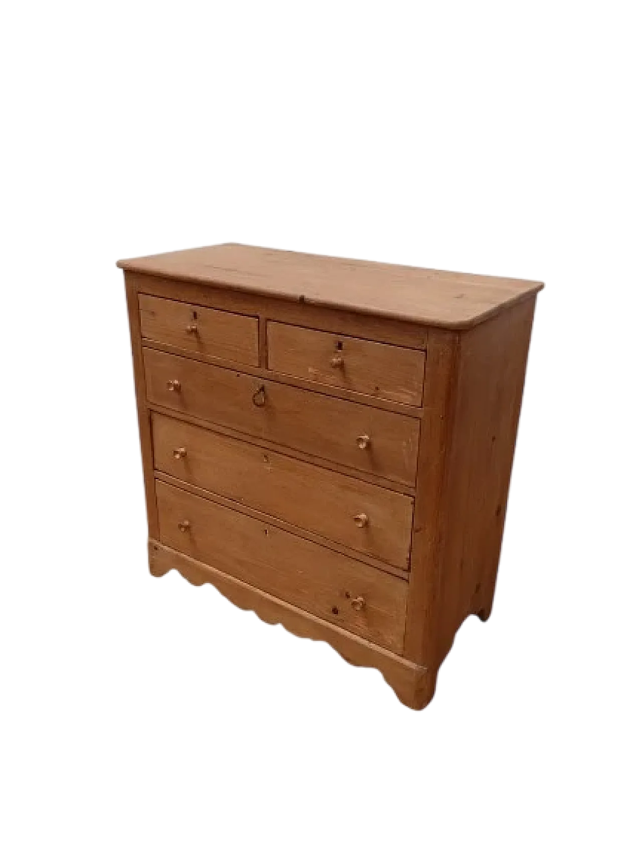 Solid fir chest of drawers, late 19th century 12