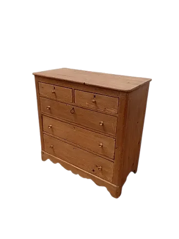 Solid fir chest of drawers, late 19th century