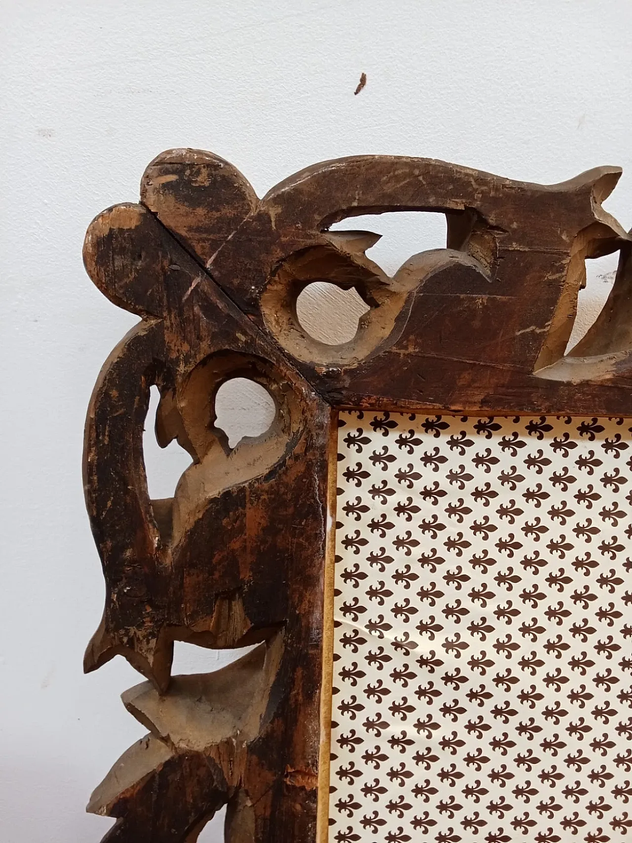 Specchiera barocca in legno dorato, primi '900 14