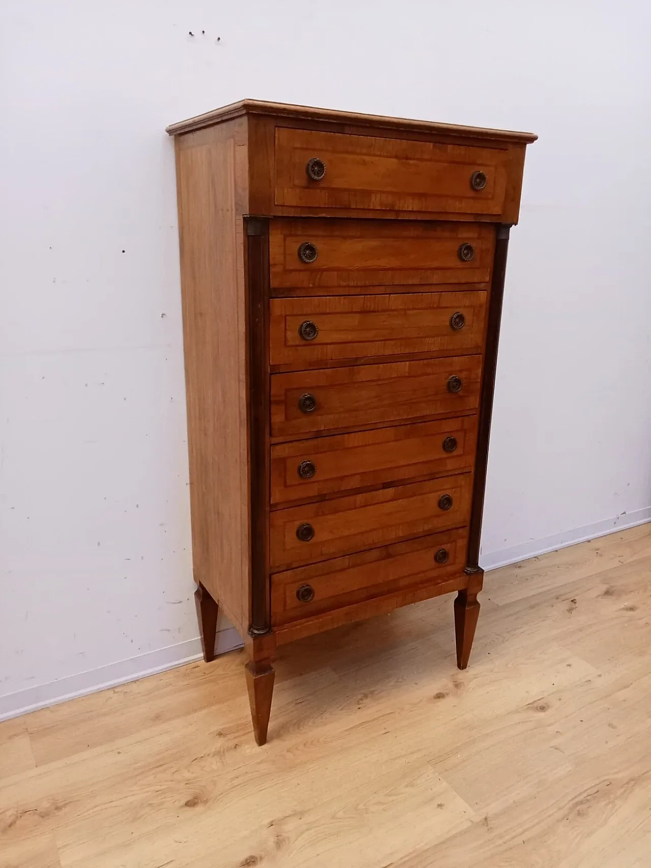 Louis XVI walnut style weekly, mid-20th century 4