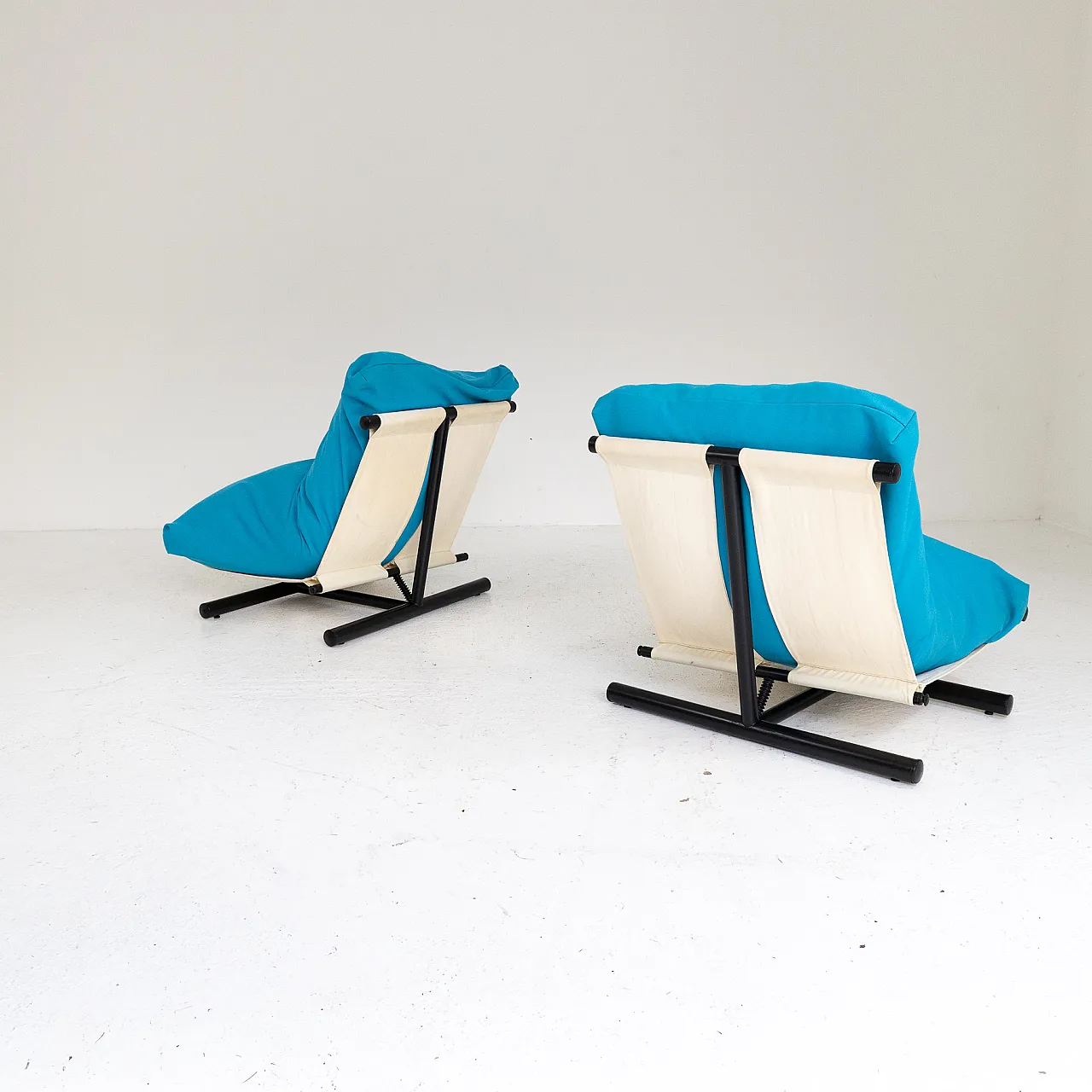 Pair of armchairs Le Farfalle by Paolo Orlandini for Elam, 1970s 4