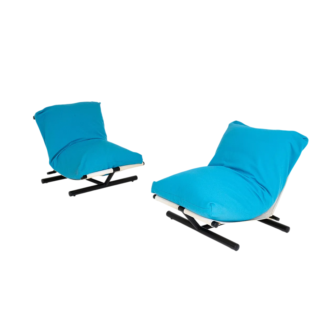 Pair of armchairs Le Farfalle by Paolo Orlandini for Elam, 1970s 8
