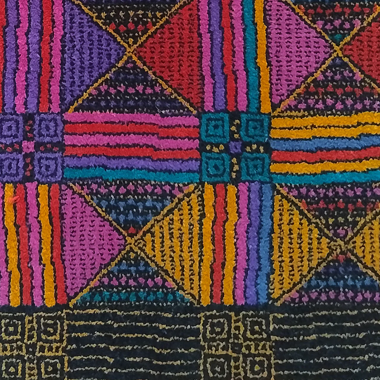 Tappeto geometrico in lana di Missoni per T&J Vestor, anni '80 5