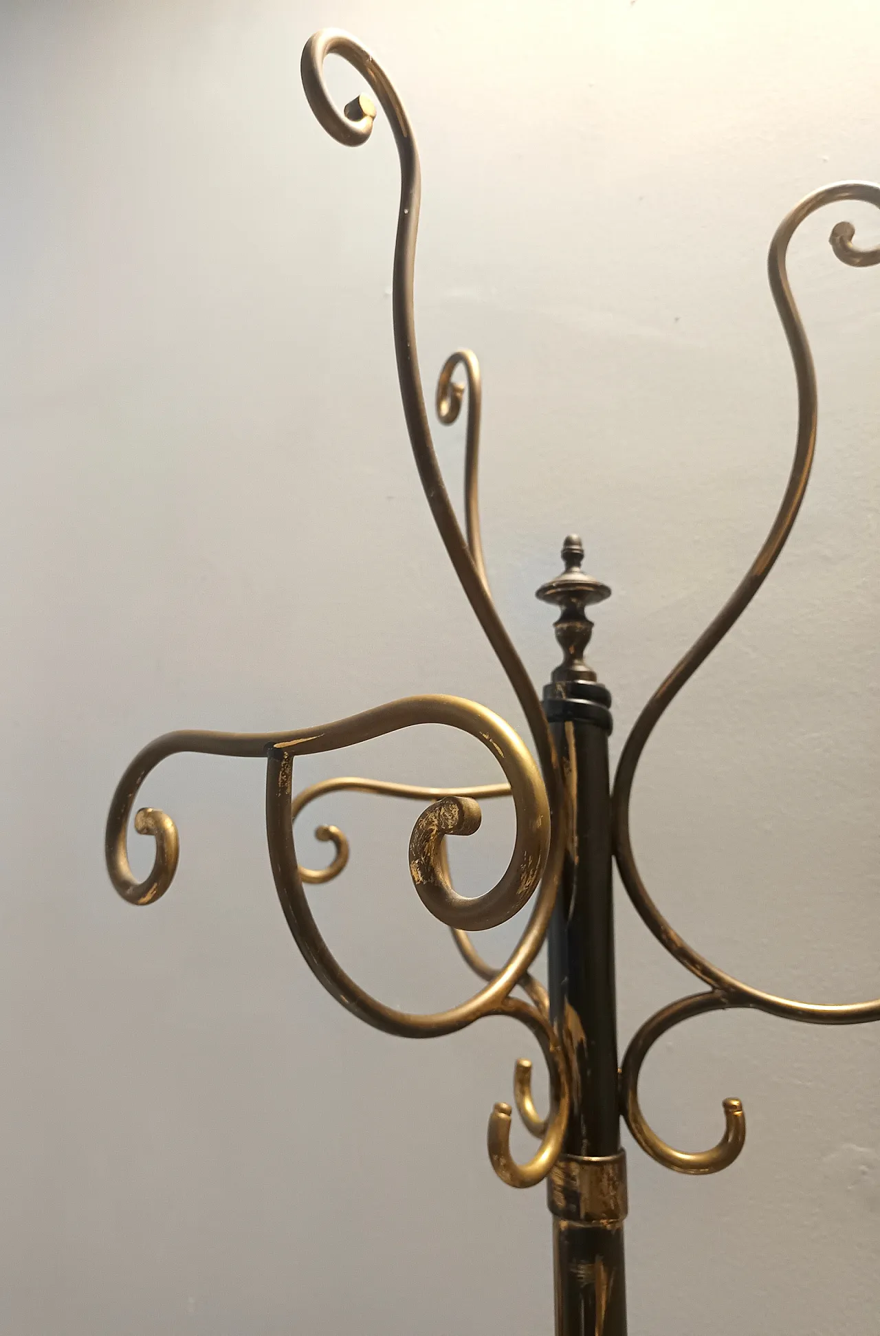 Brass Iron Hat and Coat Rack by Meazza in Fornasetti style, 60s 2