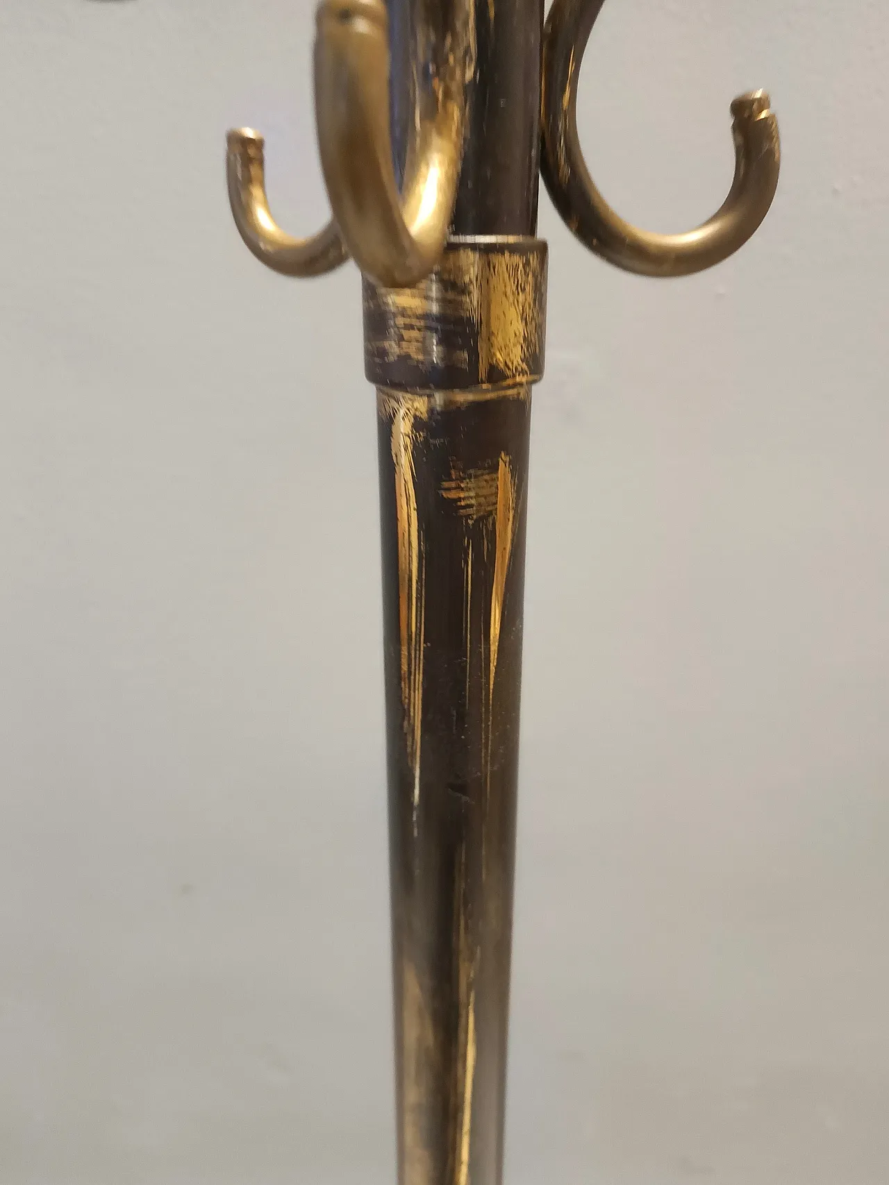 Brass Iron Hat and Coat Rack by Meazza in Fornasetti style, 60s 7