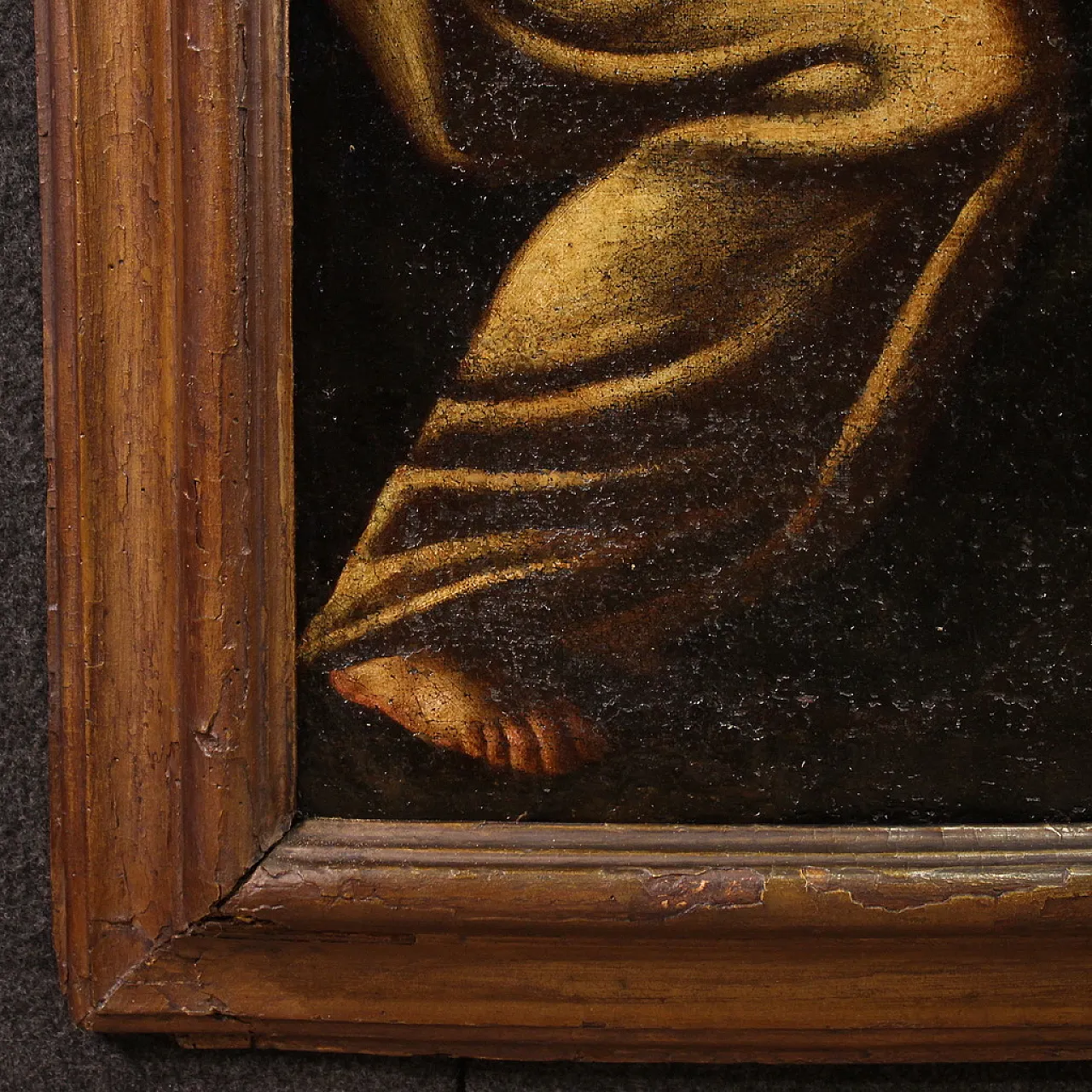 Dipinto italiano Cristo e la Samaritana al pozzo, '600 8